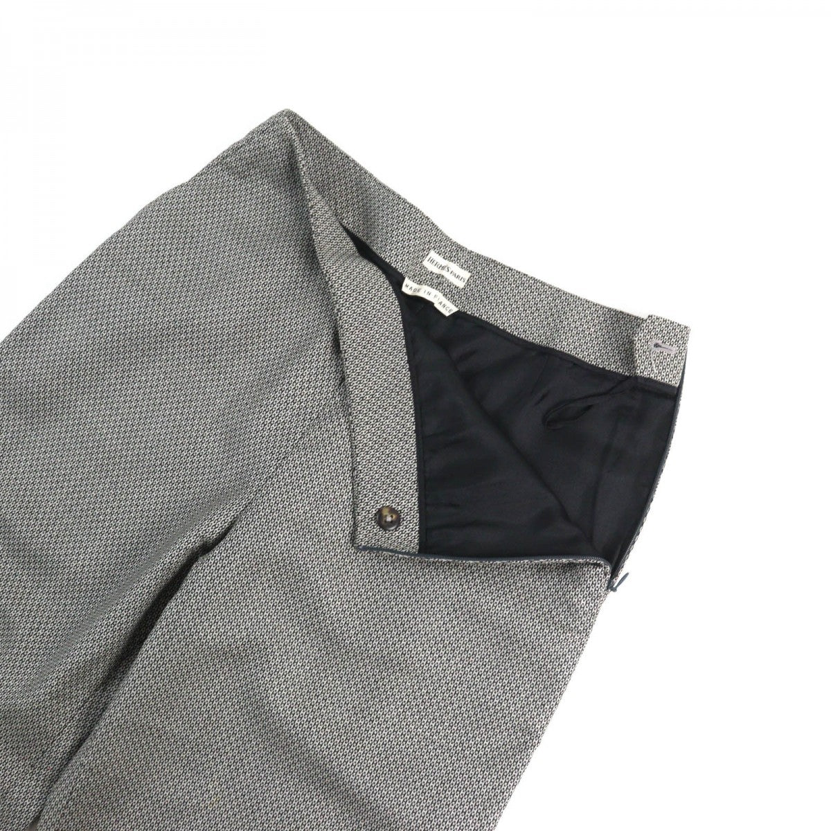 HERMES Pants Outer: 90% wool, Outer: 10% silk, Lining: 100% silk Beige black Women 34