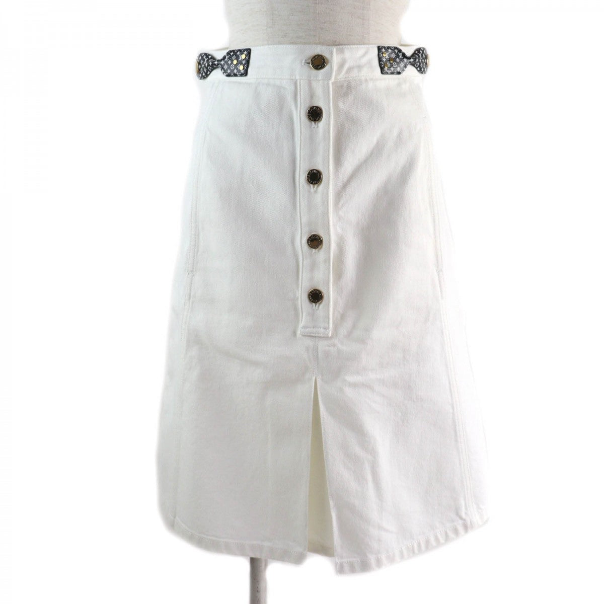 LOUIS VUITTON skirt Main: 100% cotton, Part: 100% cotton white Women 34