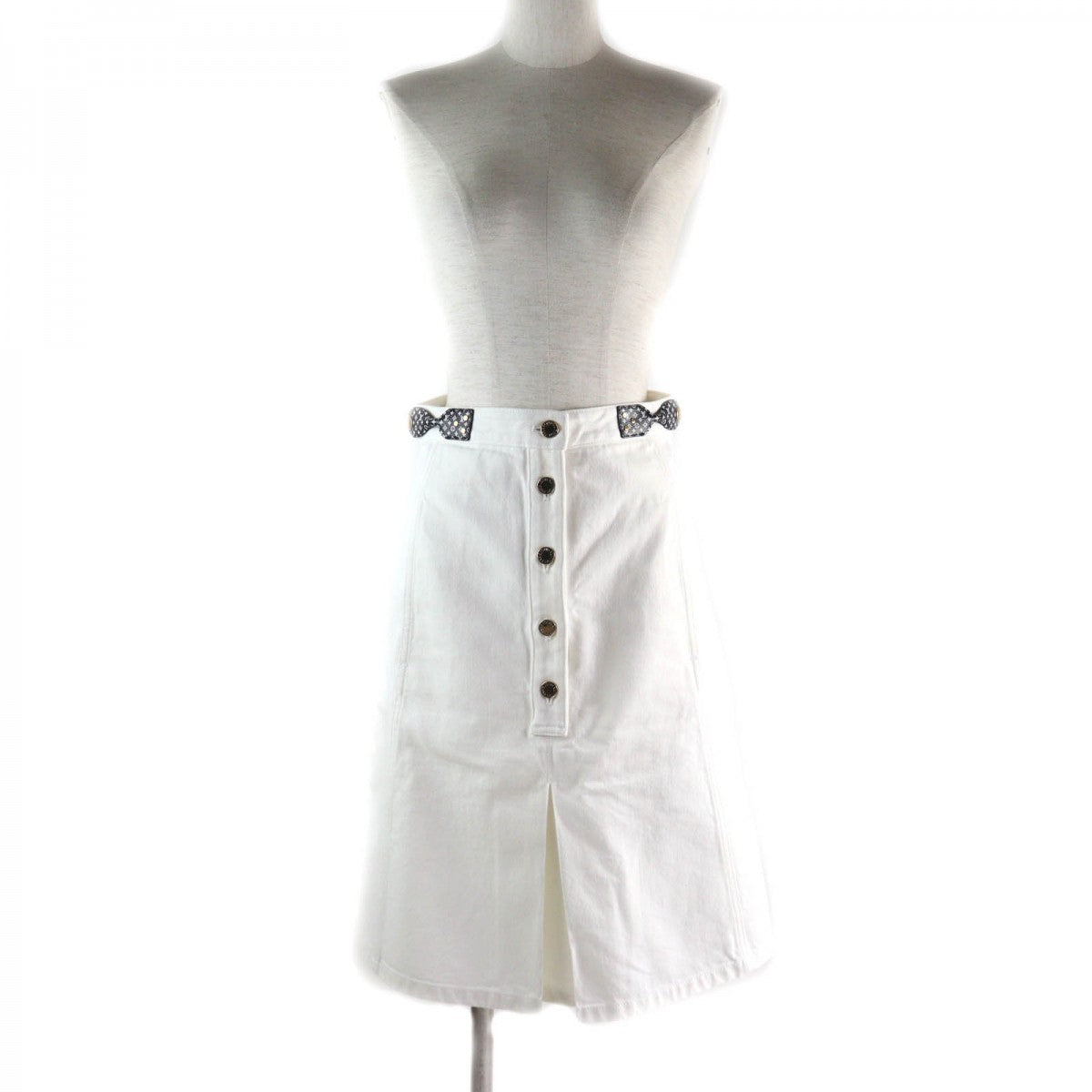 LOUIS VUITTON skirt Main: 100% cotton, Part: 100% cotton white Women 34