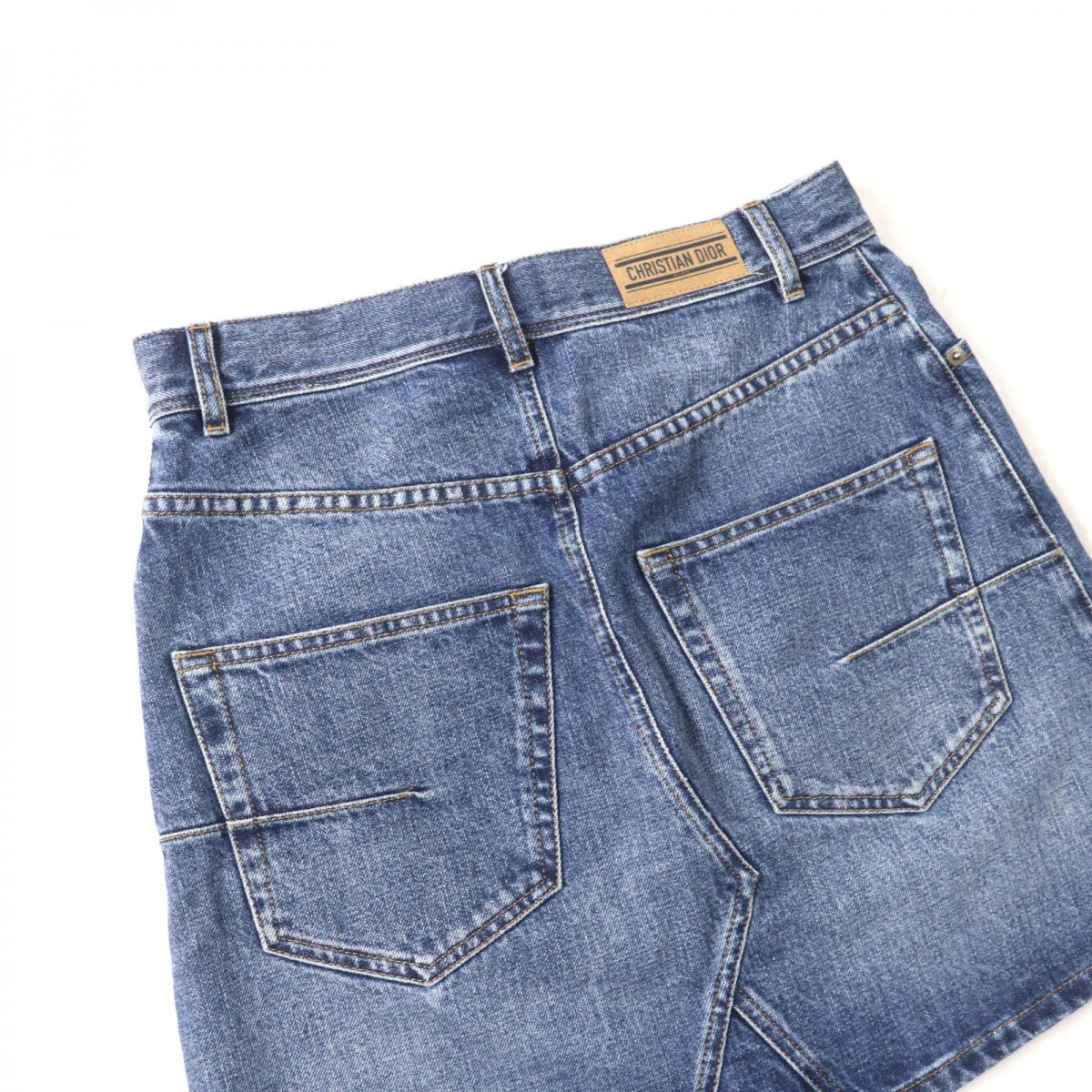 Christian Dior Mini skirt 422J21A3830 Main: 100% cotton Indigo Women 40