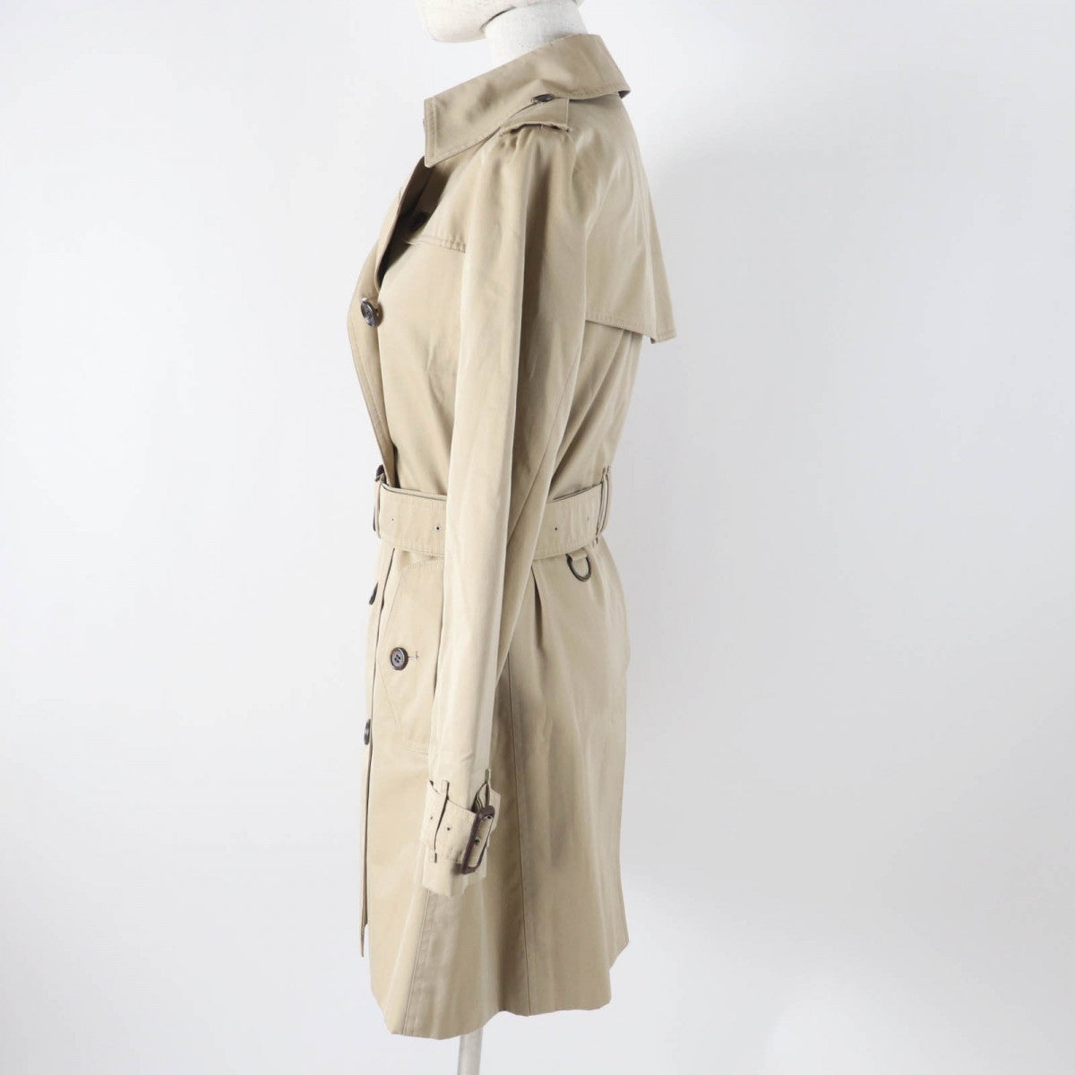 BURBERRY LONDON trench coat Main: 100% cotton, Lining: cotton, Sleeve lining: cupra, Leather part: cowhide beige Women 36