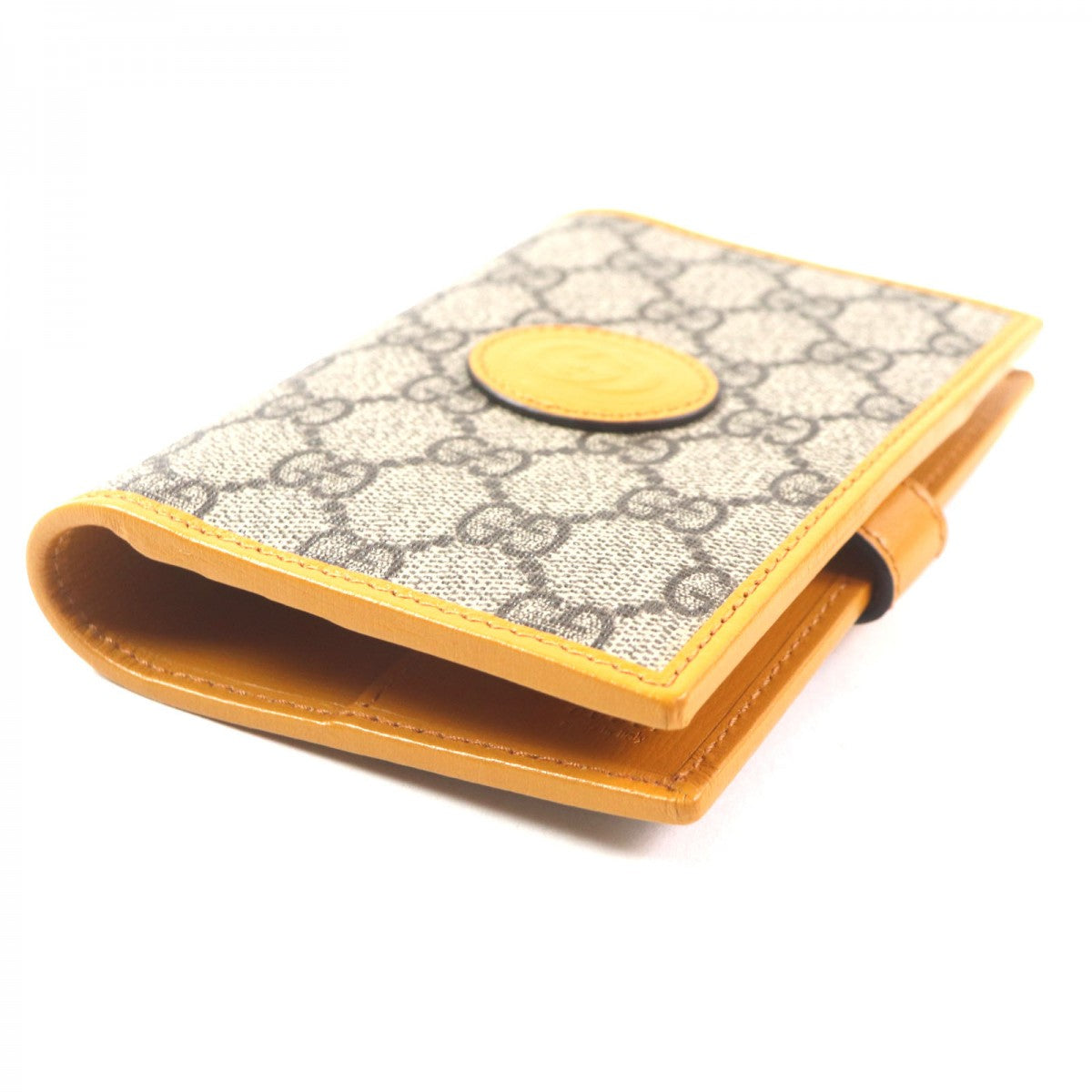 GUCCI passport case G724562 Main: PVC, Main: Leather Orange beige GG Supreme Interlocking G mens
