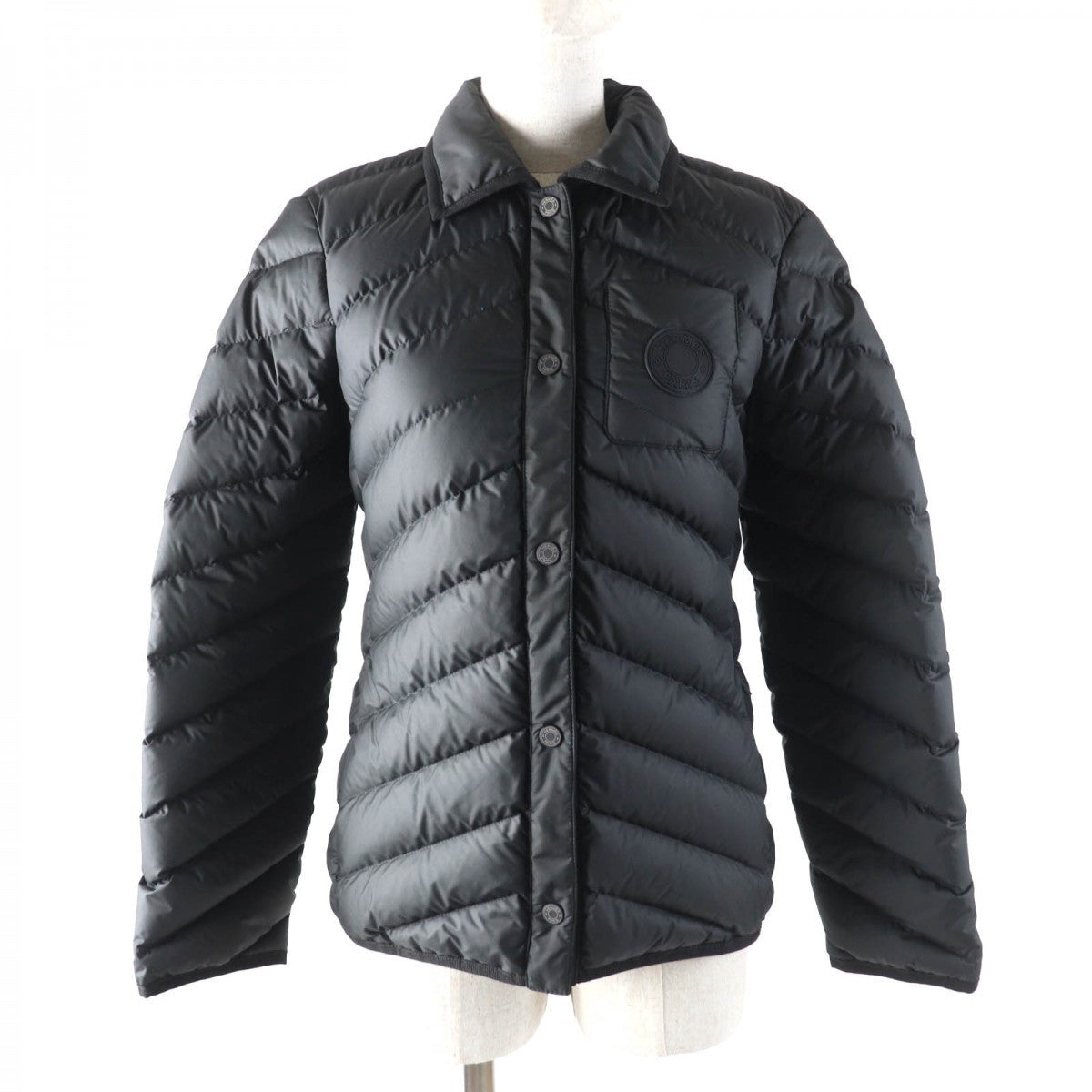 HERMES Down jacket 3H0185DA Outer: 100% polyester, Part: 64% cotton, Part: 36% rayon, Filling: 90% down, Filling: 10% feather black Women 36