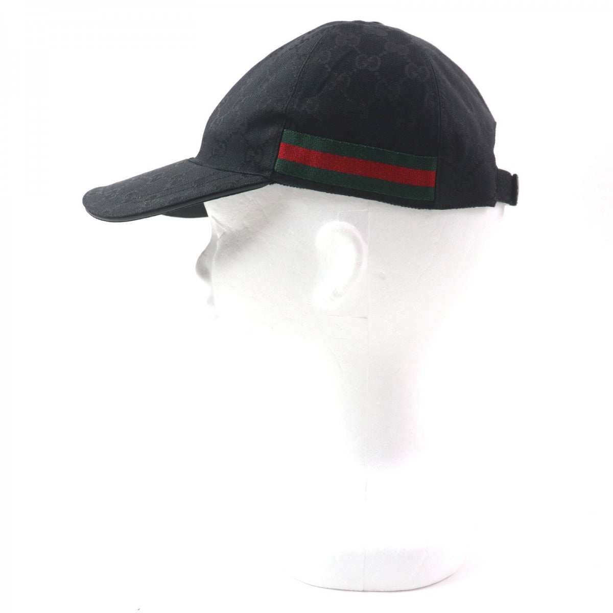 GUCCI cap 200035 Outer: 68% polyester, Outer: 16% cotton, Outer: 16% nylon, Part: 100% nylon, Lining: 100% cotton black Webline Sherryline mens M