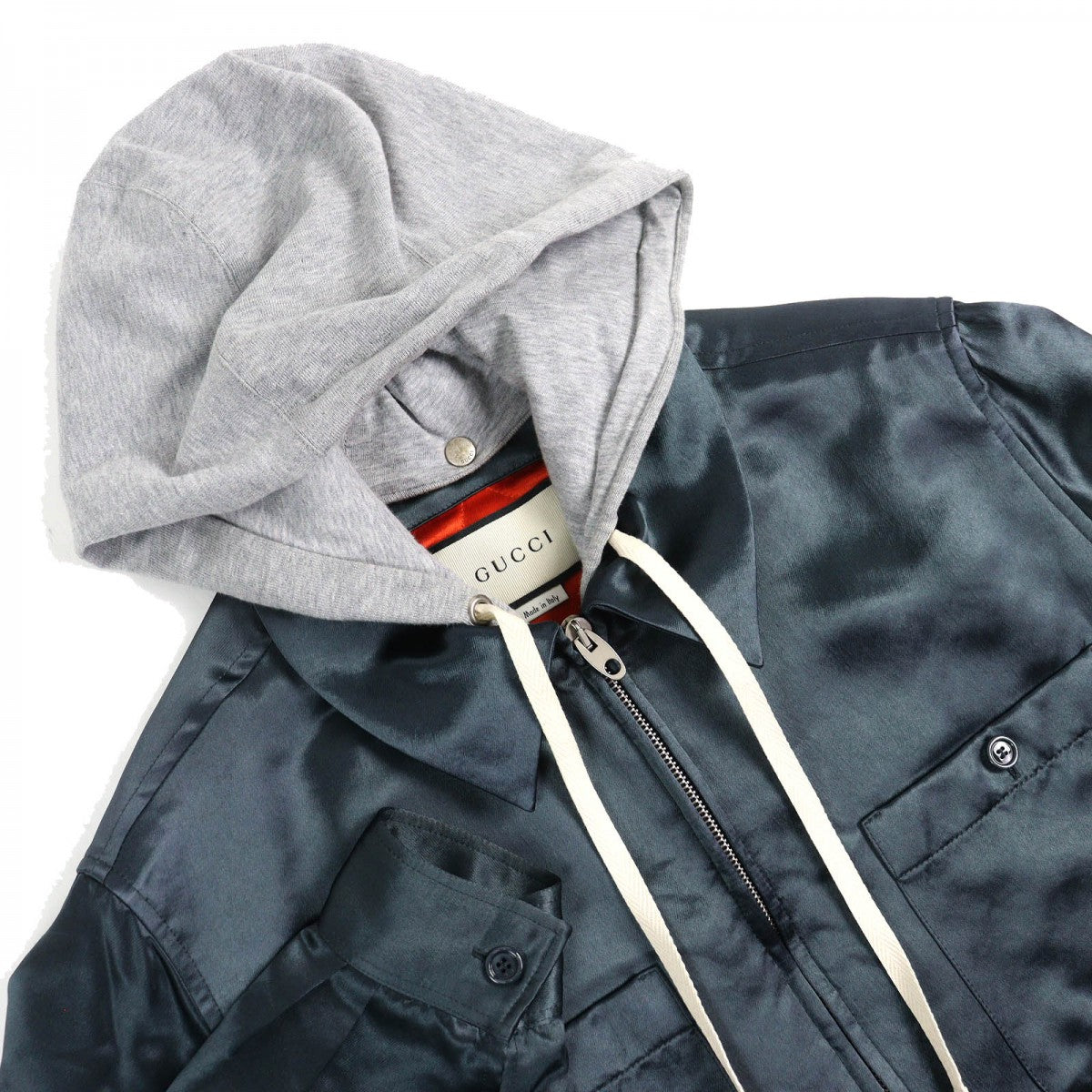 GUCCI Jacket 604112 Outer: 100% acetate, Outer: 100% cotton, Part: 100% polyester, Lining: 100% acetate, Sleeve lining: 100% rayon Dark gray type Gray mens 44