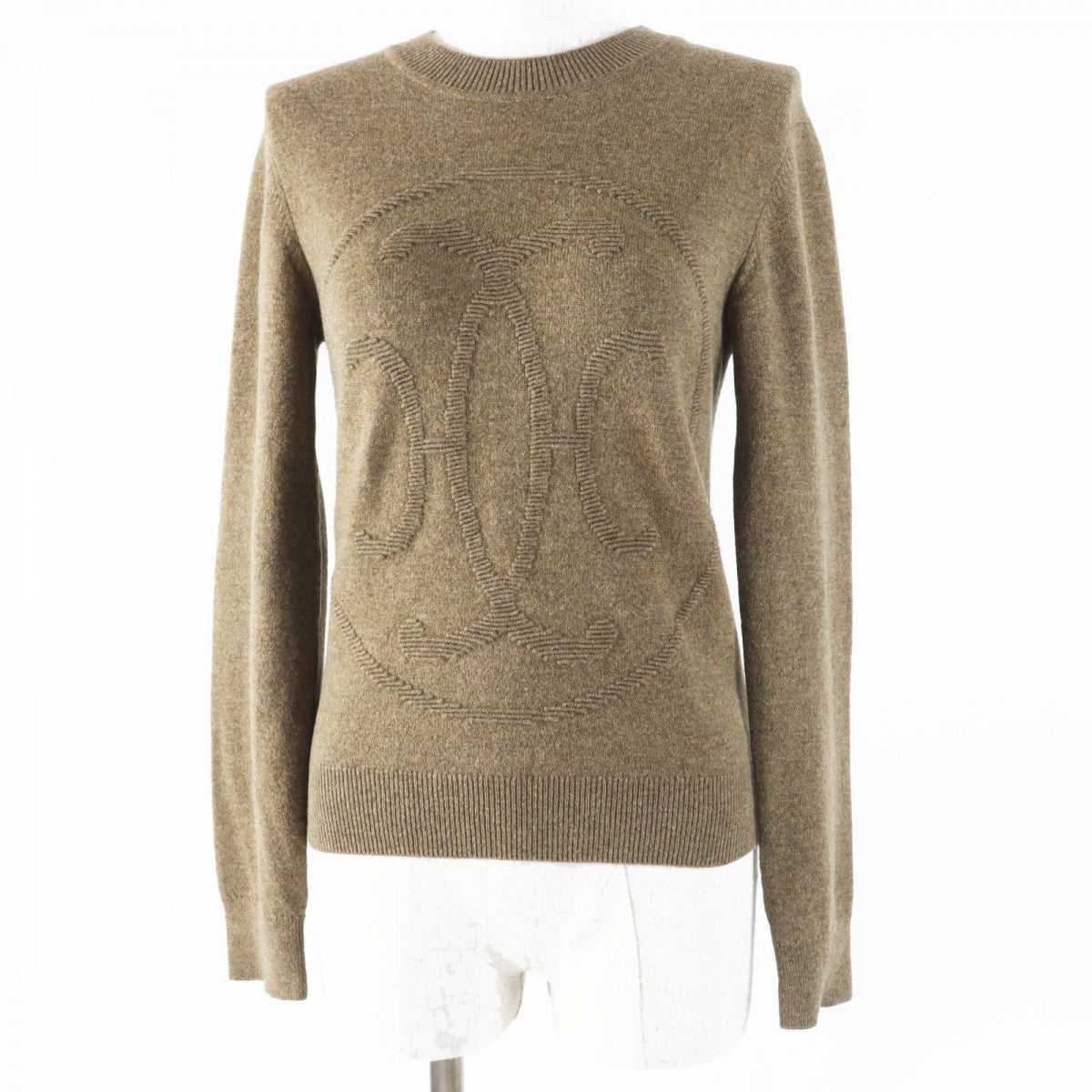 HERMES knit 2H2631D1 Main: 100% cashmere Brown type Women 34
