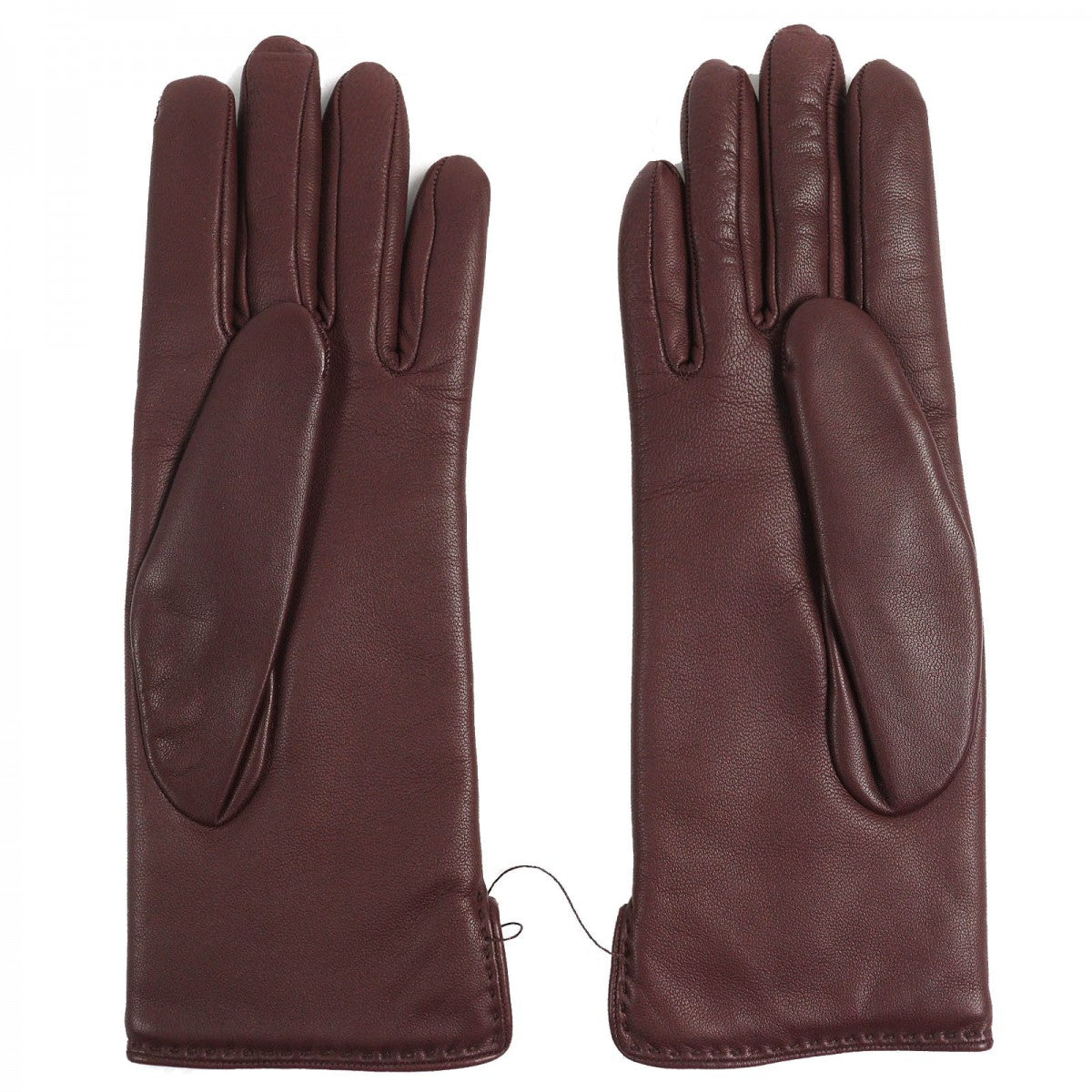HERMES gloves Main: Lamb leather, Lining: 100% cashmere Brown Women 6.5