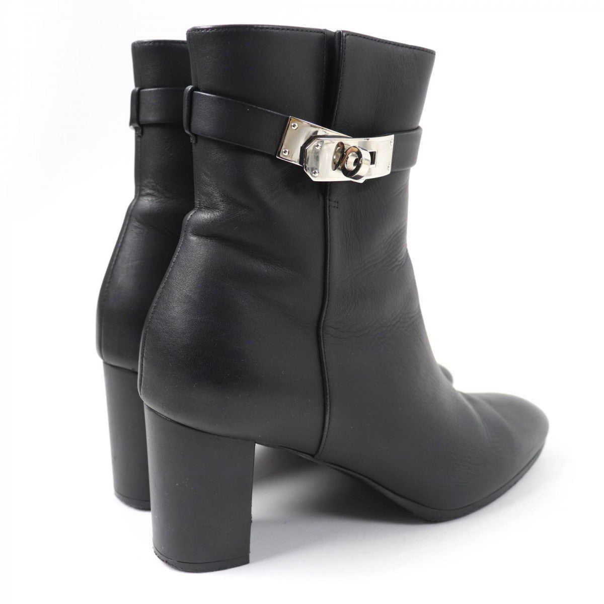 HERMES short boots Main: Leather black Saint Germain Women 36.5