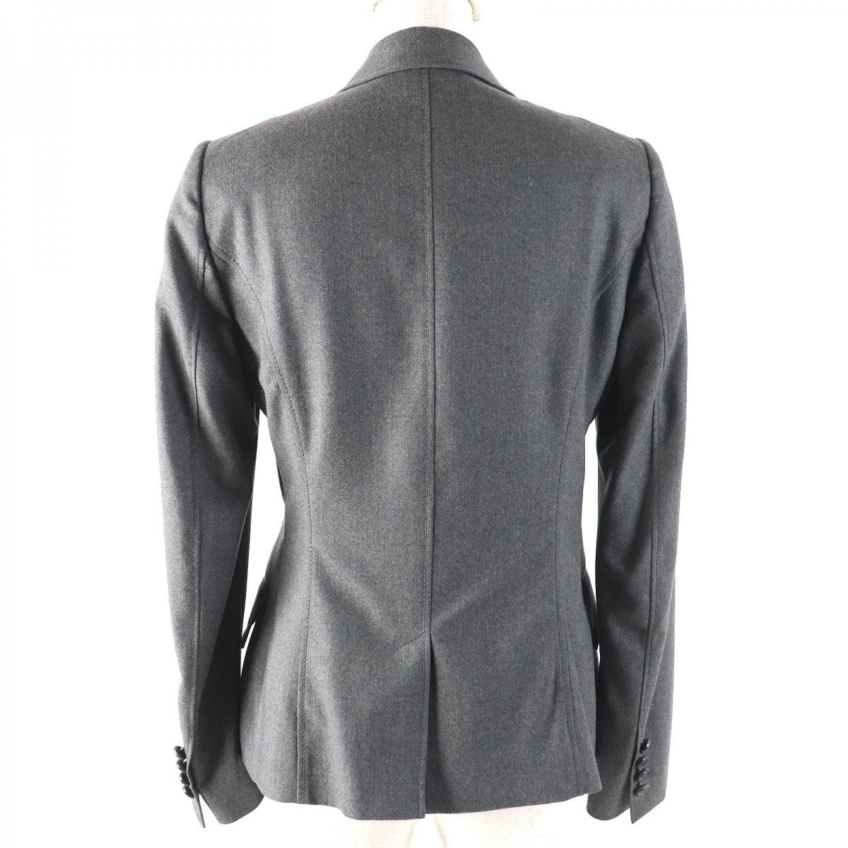 GUCCI tailored jacket Outer: 97% wool, Outer: 3% elastane (polyurethane), Lining: 90% cupra, Lining: 10% elastane (polyurethane) gray Women 42