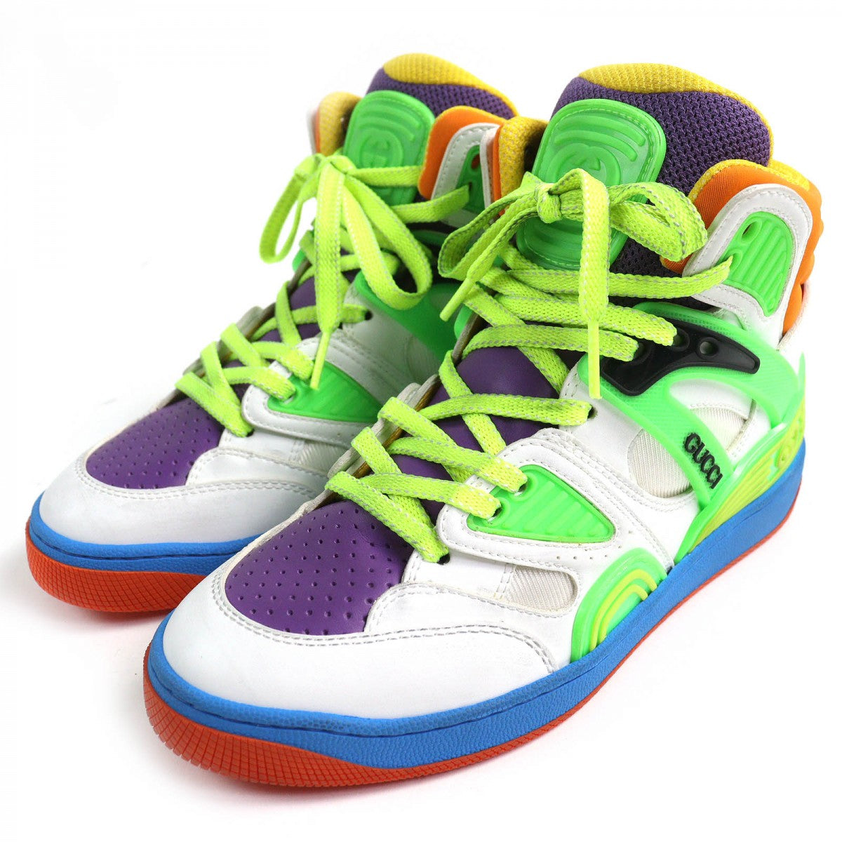 GUCCI High cut sneakers 661310 Main: Leather, Part: Rubber multicolor BASKET Women 36