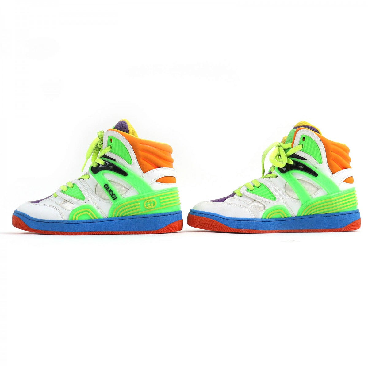 GUCCI High cut sneakers 661310 Main: Leather, Part: Rubber multicolor BASKET Women 36