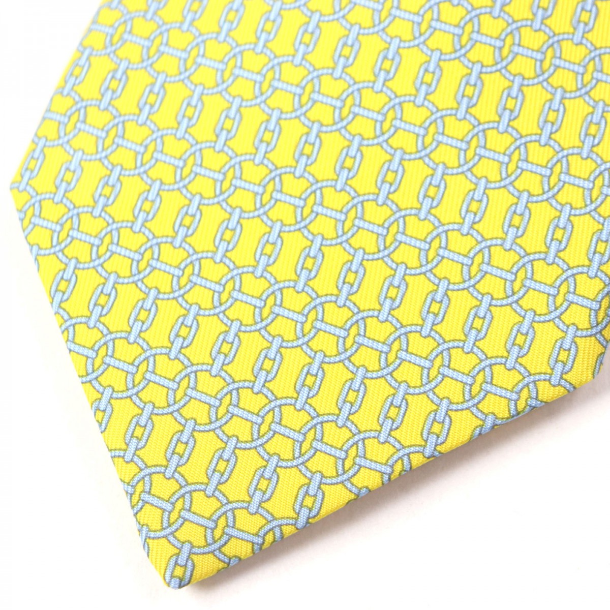 HERMES tie Main: 100% silk Light blue mens