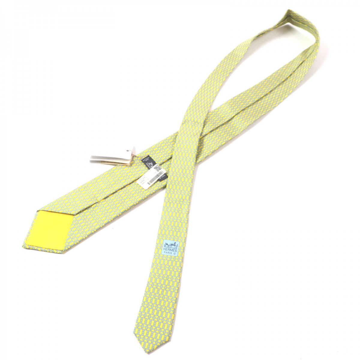 HERMES tie Main: 100% silk Light blue mens