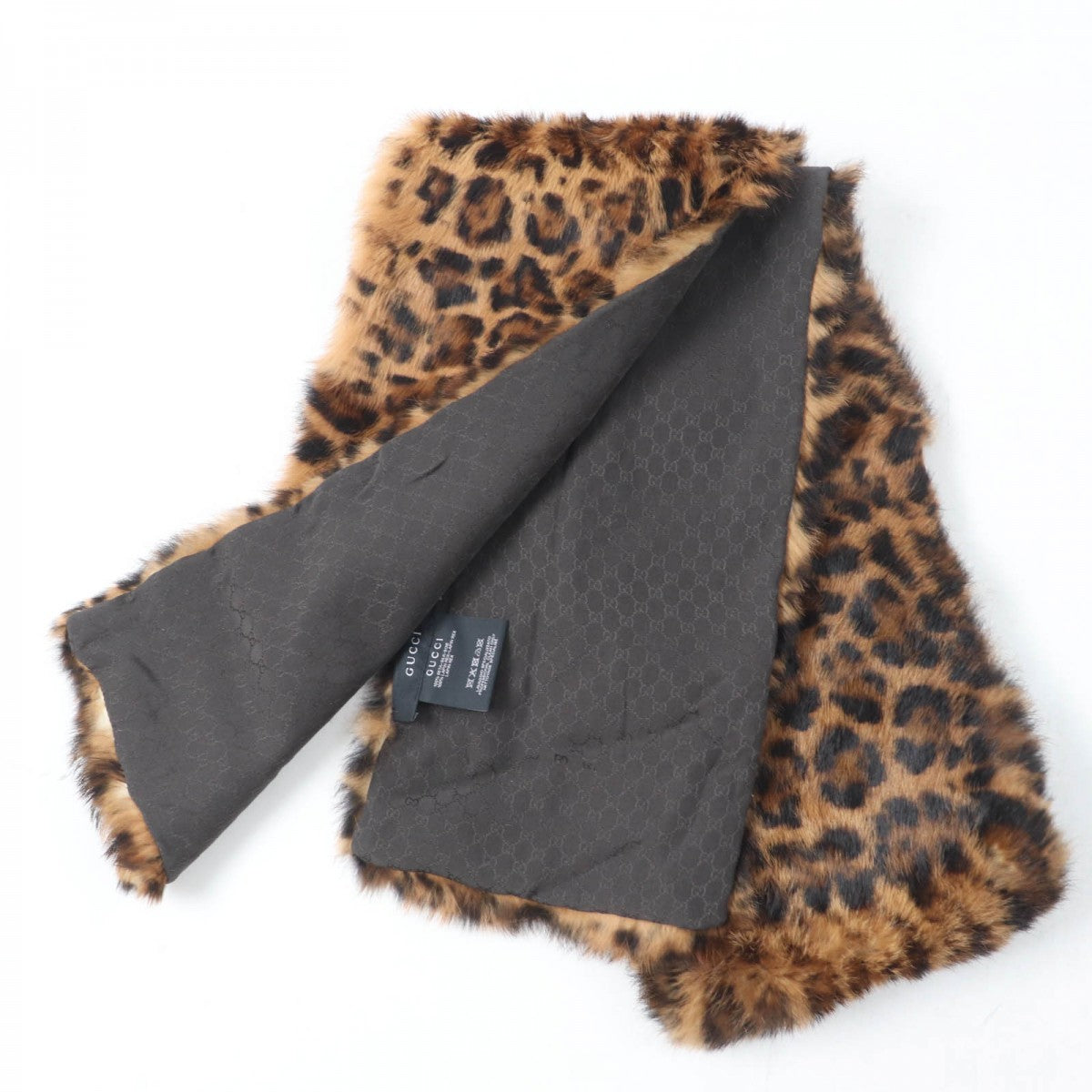 GUCCI shawl Main: 100% Lapin, Part: 100% Silk Brown type Women