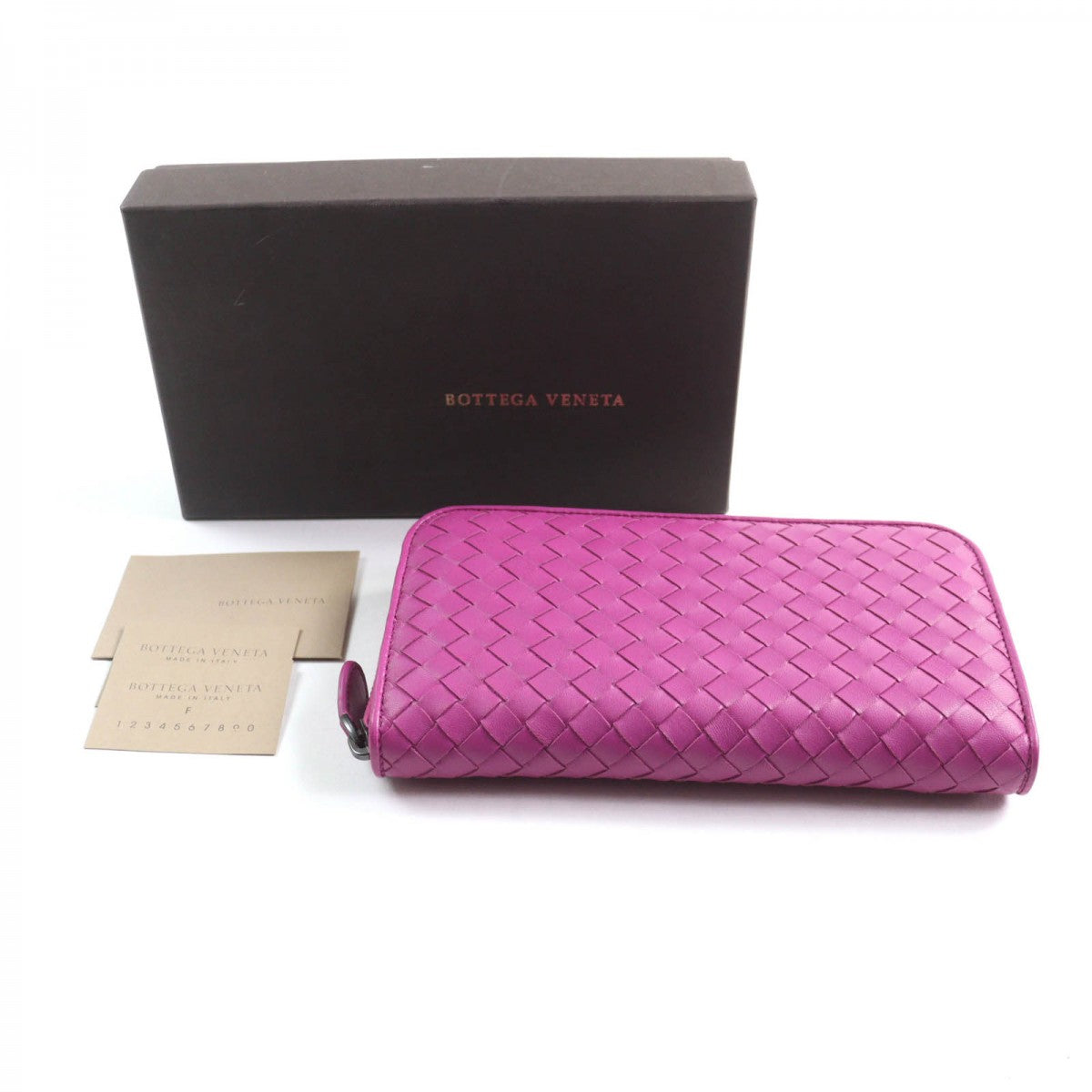 BOTTEGAVENETA Long Wallet Purse 114076 Main: Leather purple Women