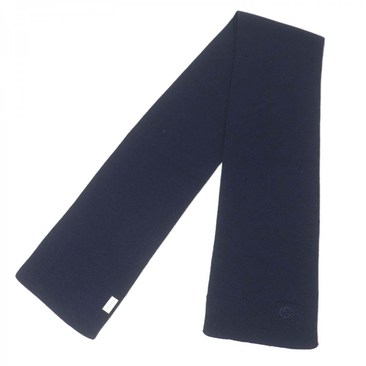 GUCCI Scarf 550601 Main: 100% wool Navy Interlocking G mens