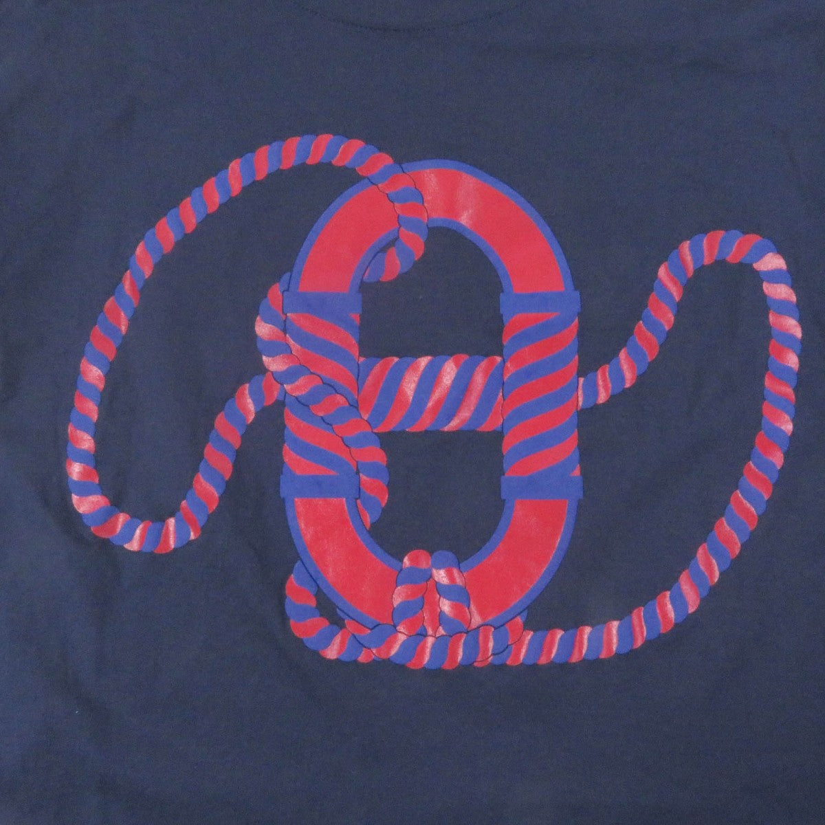 HERMES Short sleeve T-shirt 3E4621DL Main: 100% cotton, Part: 72% cotton, Part: 24% nylon, Main: 4% polyurethane Navy mens 34