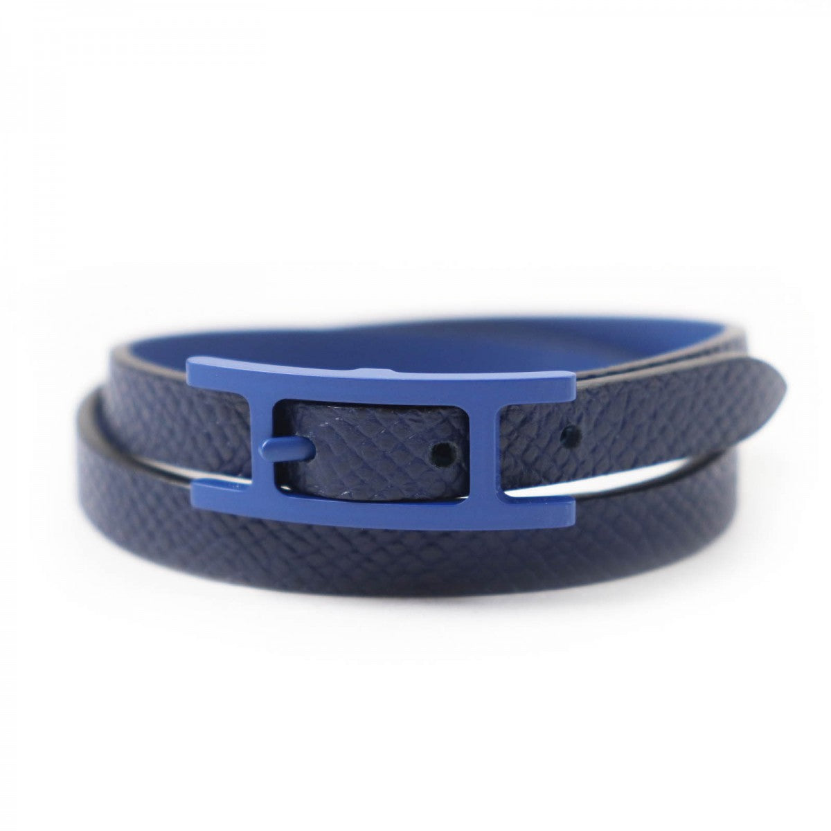 HERMES bracelet Main: Leather Navy Beapi de Bourtour Women