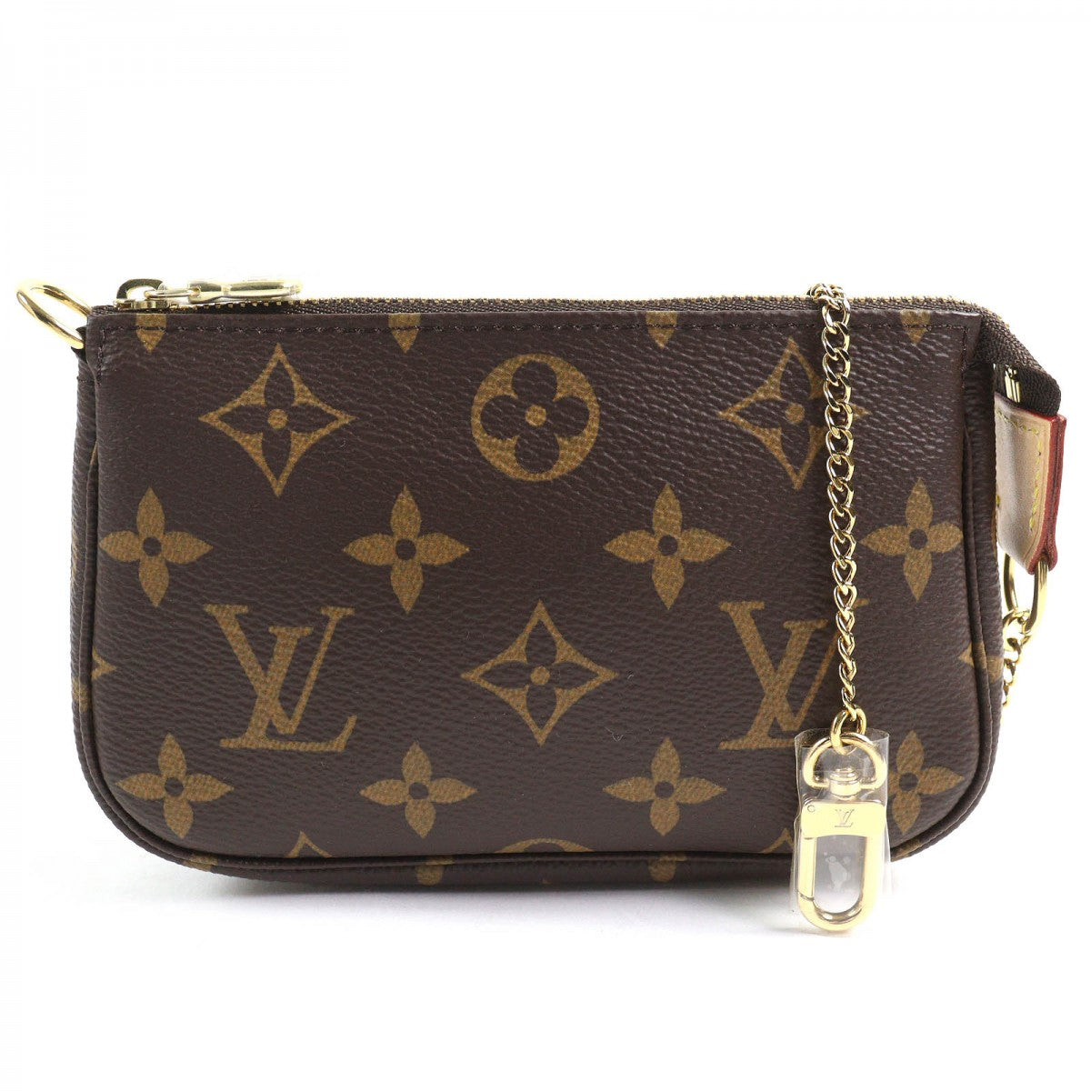 LOUIS VUITTON Pouch M58009 Main: Monogram canvas, Part: Tanned leather Brown Mini Pochette Accessoires Women