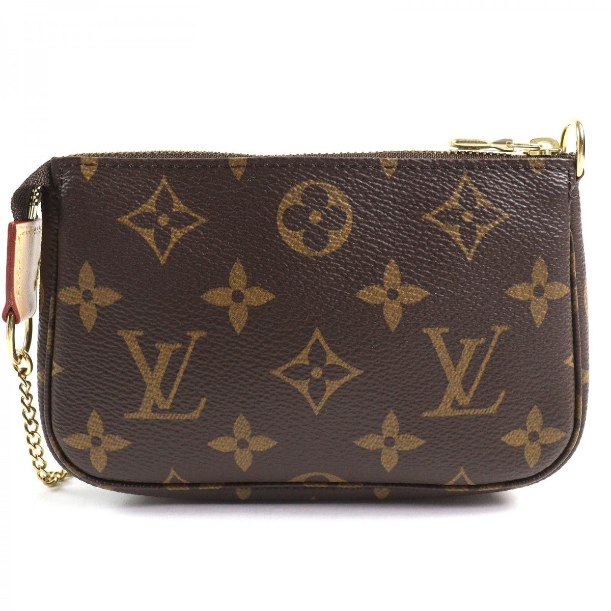 LOUIS VUITTON Pouch M58009 Main: Monogram canvas, Part: Tanned leather Brown Mini Pochette Accessoires Women
