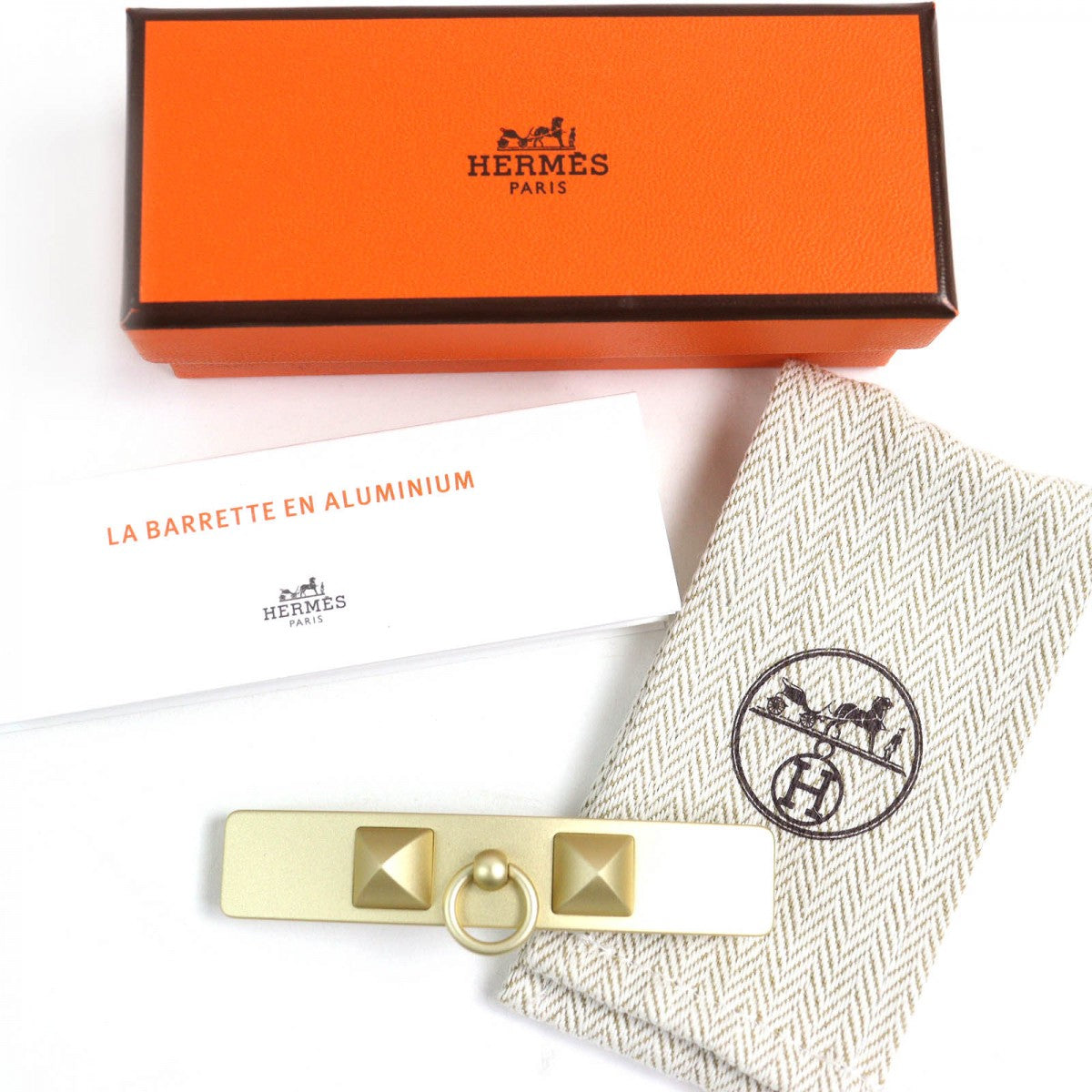HERMES Valletta H241031G aluminum gold Crewe Meador PM Women