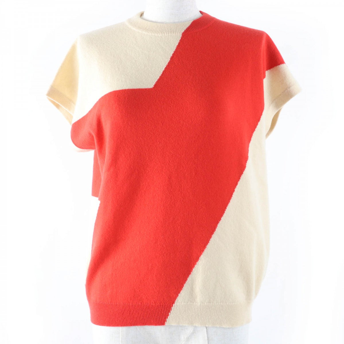 HERMES knit Main: 100% cashmere Beige red Women 36