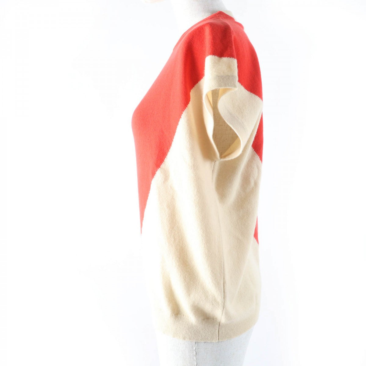 HERMES knit Main: 100% cashmere Beige red Women 36