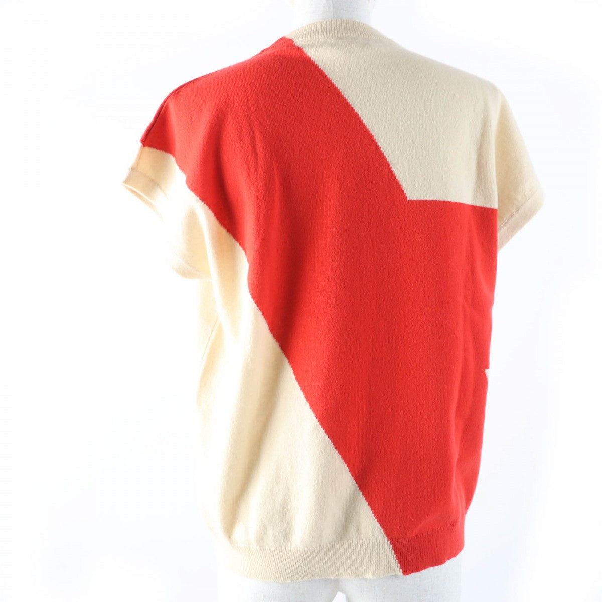 HERMES knit Main: 100% cashmere Beige red Women 36