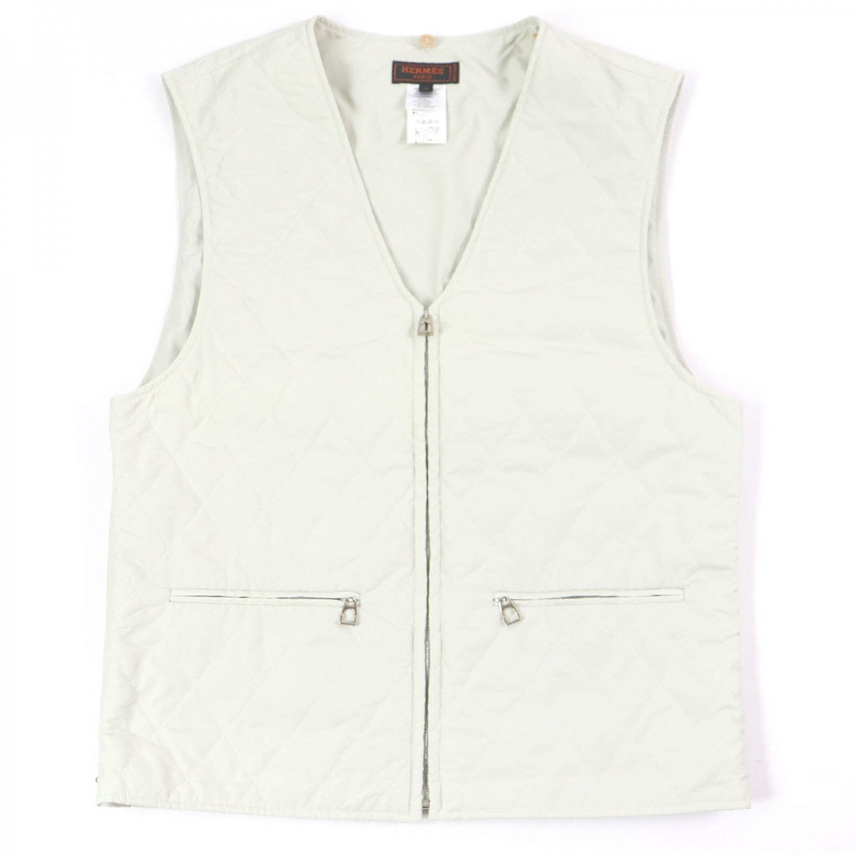 HERMES Jacket Outer material: 53% nylon, Outer material: 42% polyester, Outer material: 5% polyurethane, Lining: 100% polyester, Filling: 100% polyester Ivorytype mens M