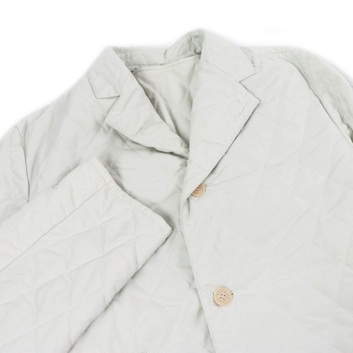 HERMES Jacket Outer material: 53% nylon, Outer material: 42% polyester, Outer material: 5% polyurethane, Lining: 100% polyester, Filling: 100% polyester Ivorytype mens M