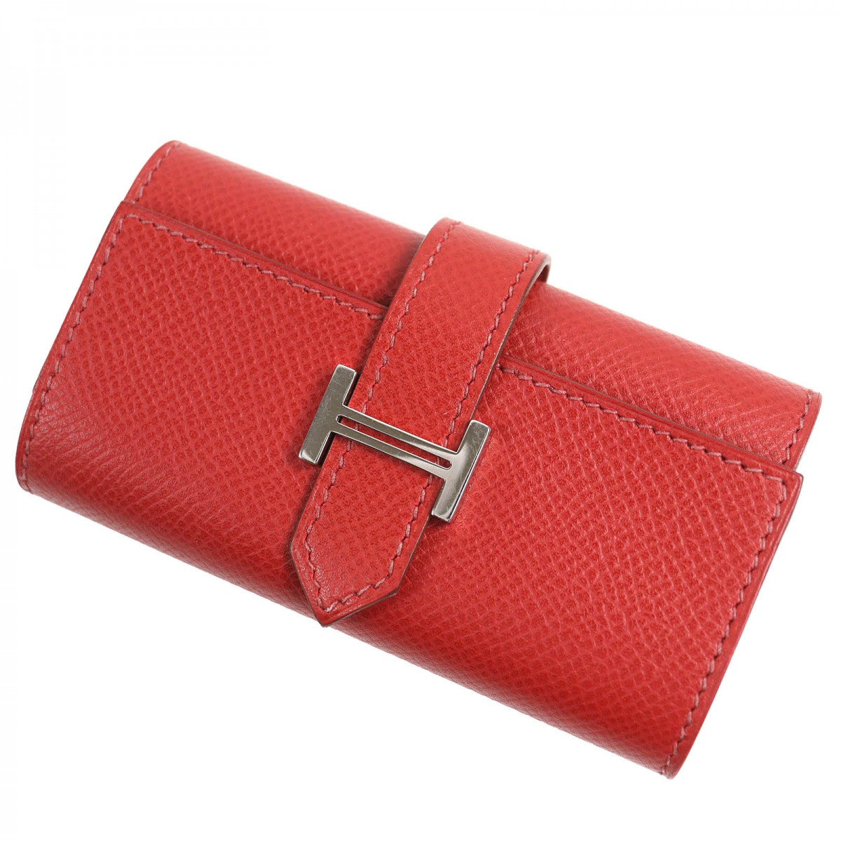 HERMES Key case Key holder  Epsom Red Bean Women