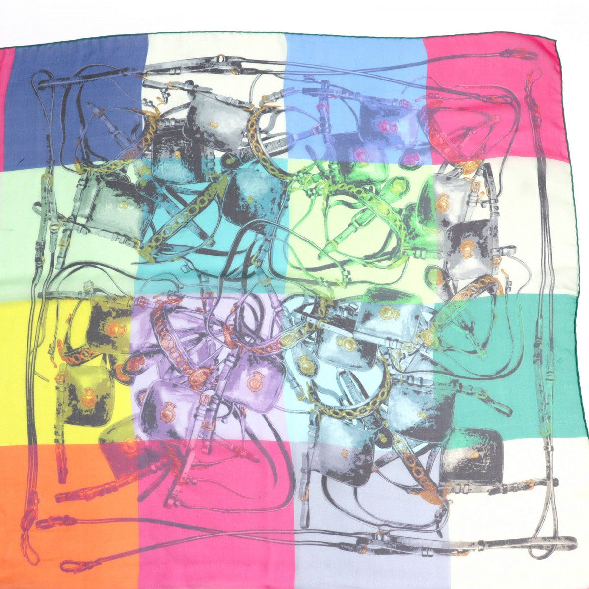 HERMES scarf Main: 100% silk multicolor Brides Rebelles Horse Tackle Rebellion Women