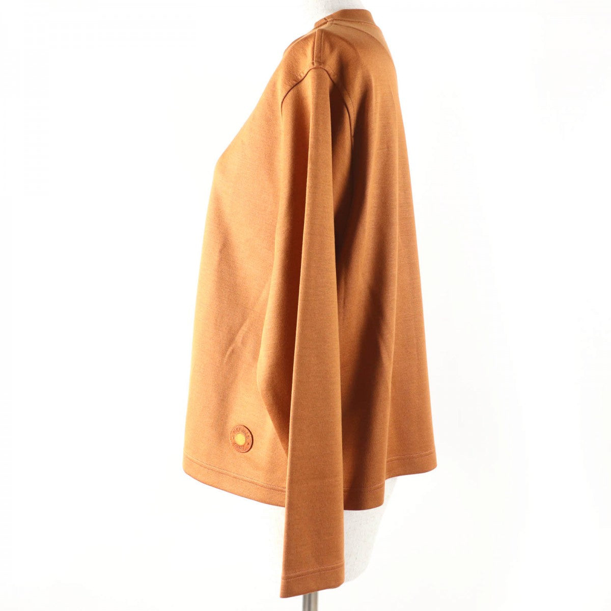 HERMES sweat Main: 51% cotton, Main: 40% silk, Main: 9% nylon, Part: 98% silk, Part: 2% polyurethane Brown type Women 34