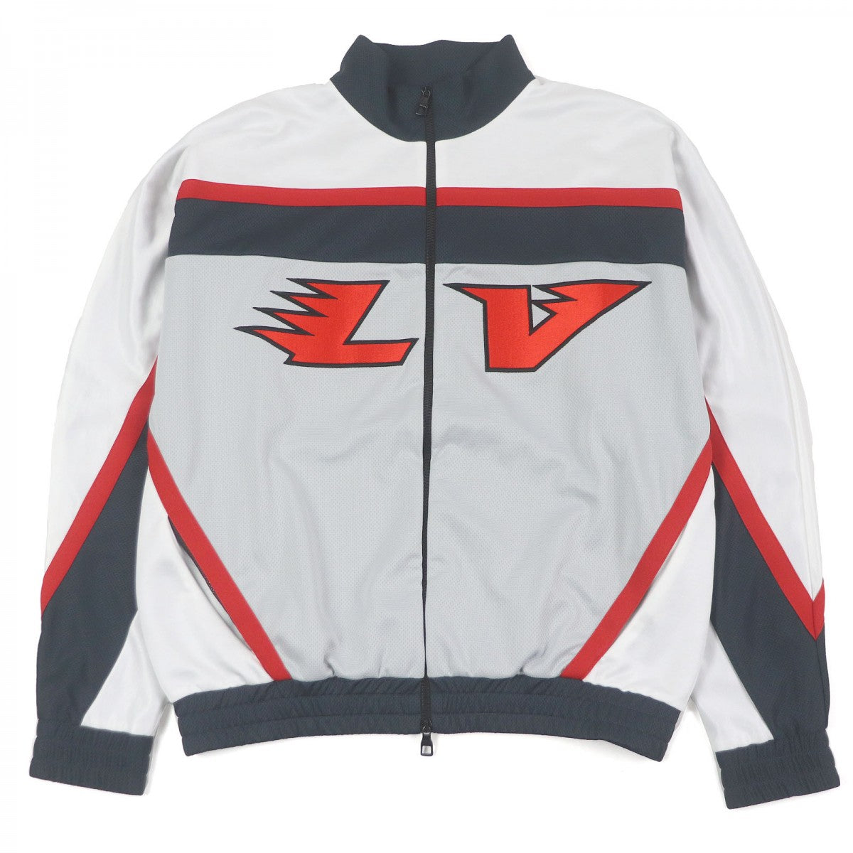 LOUIS VUITTON Blouson Main: 50% polyester, Main: 30% nylon, Main: 20% cotton gray Embellished LV Graphic Hockey mens L