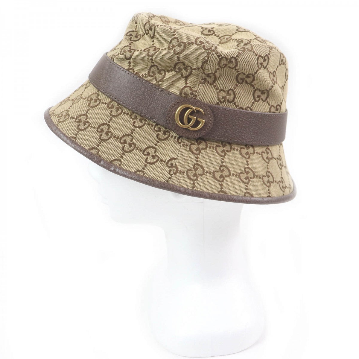 GUCCI hat 576587 Outer material: 71% cotton, Outer material: 29% polyester, Lining: 100% cotton, Part: Cowhide beige mens