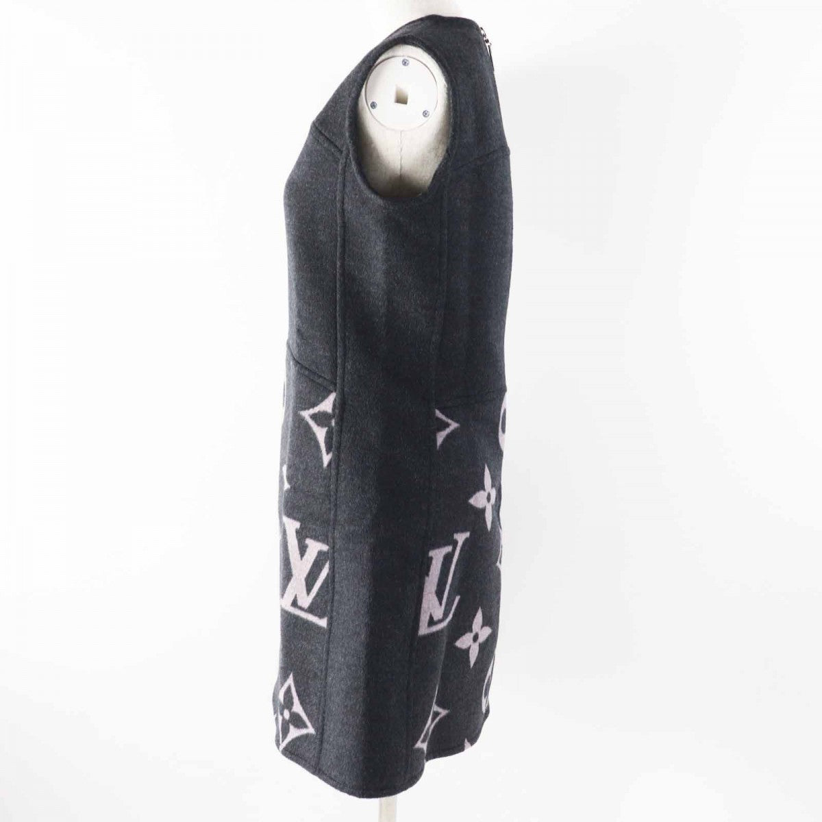 LOUIS VUITTON one piece Main: 99% wool, Main: 1% silk Dark Gray Light Pink Women 36