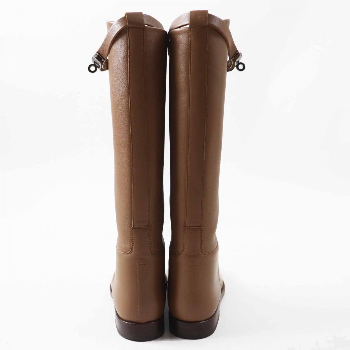 HERMES Knee-high boots Main: Leather Brown Women 37.5