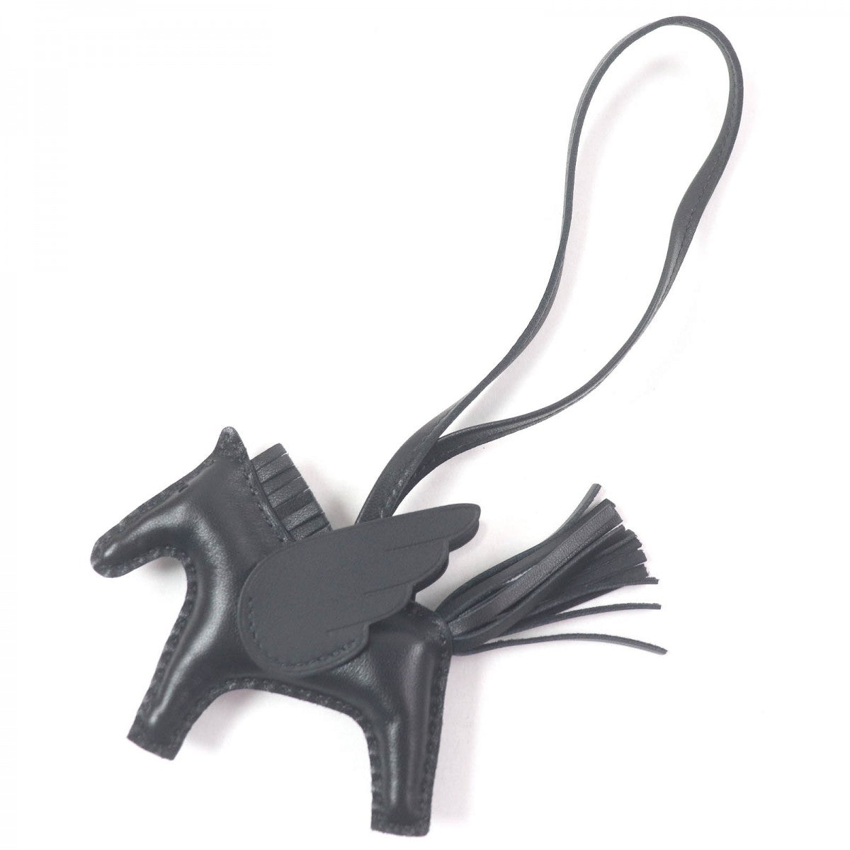 HERMES key ring Main: Anyo Milo So Black Rodeo Charm PM Pegasus Women