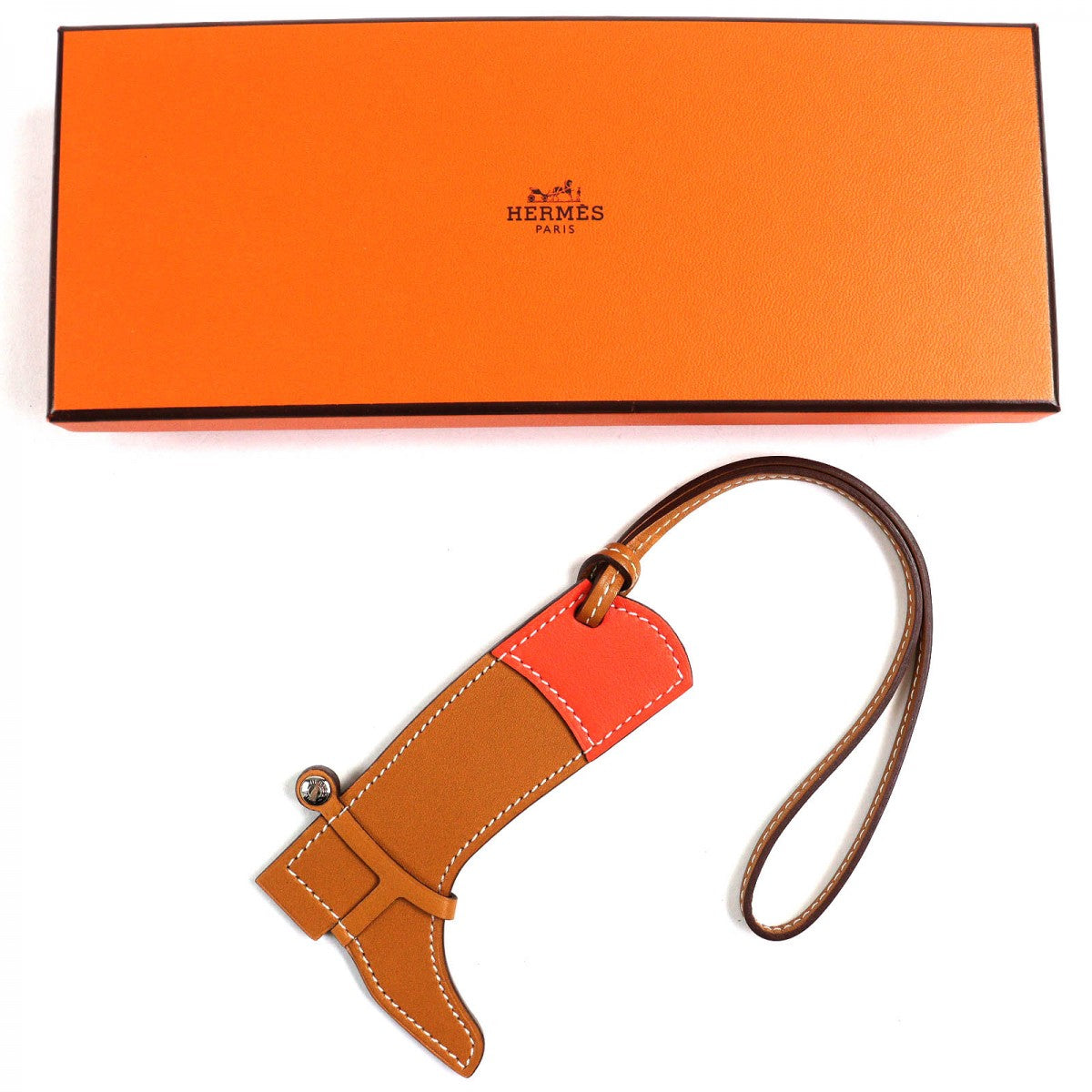 HERMES charm Main: Vaux Butler, Main: Vaux Swift Brown Paddock boots Women