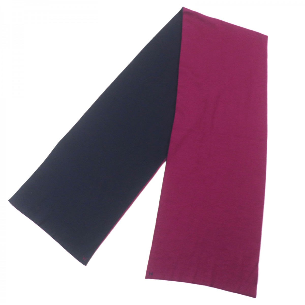 HERMES Scarf Main: 70% cashmere, Main: 30% silk Purple Dark Navy mens
