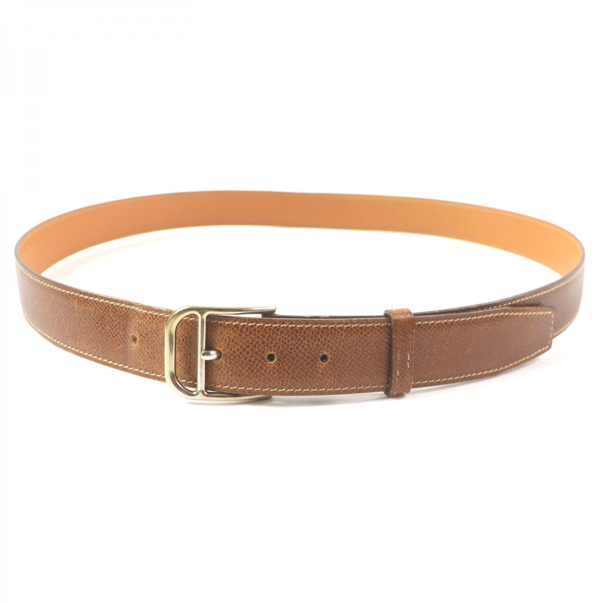 HERMES belt Main: Leather Dark brown mens