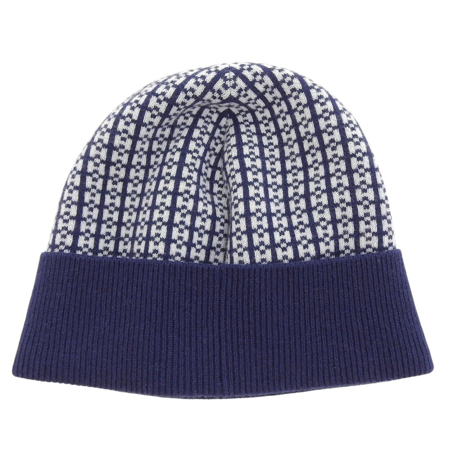 HERMES Knit cap 232019N cashmere Navy BONNET FEMME M