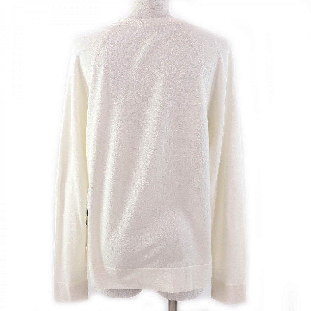 HERMES knit Outer: 100% silk, Main: 62% cotton, Main: 38% silk Off-white multicolor Women 38