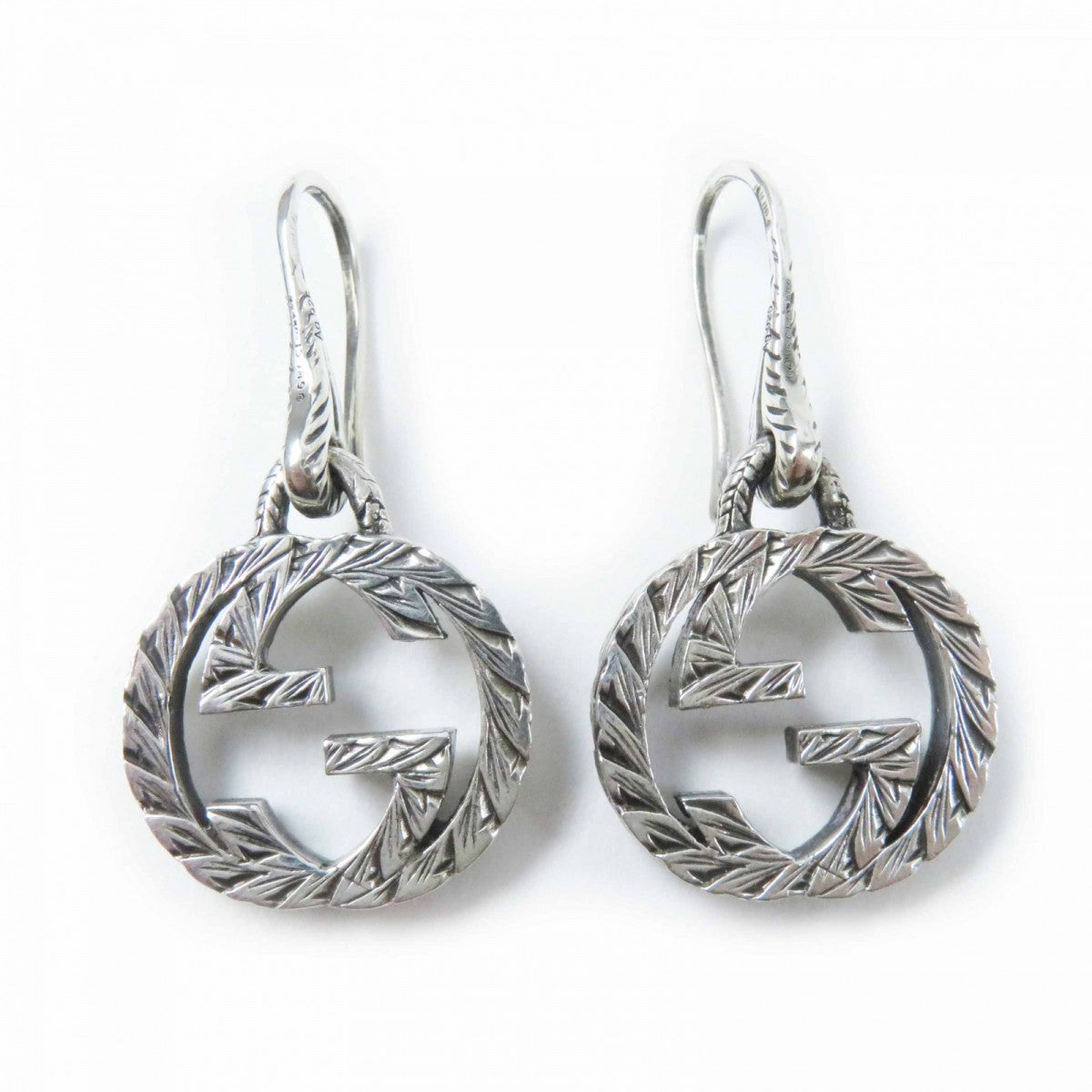 GUCCI Pierce Mainï¿½FSV925 Silver Interlocking G Arabesque Women