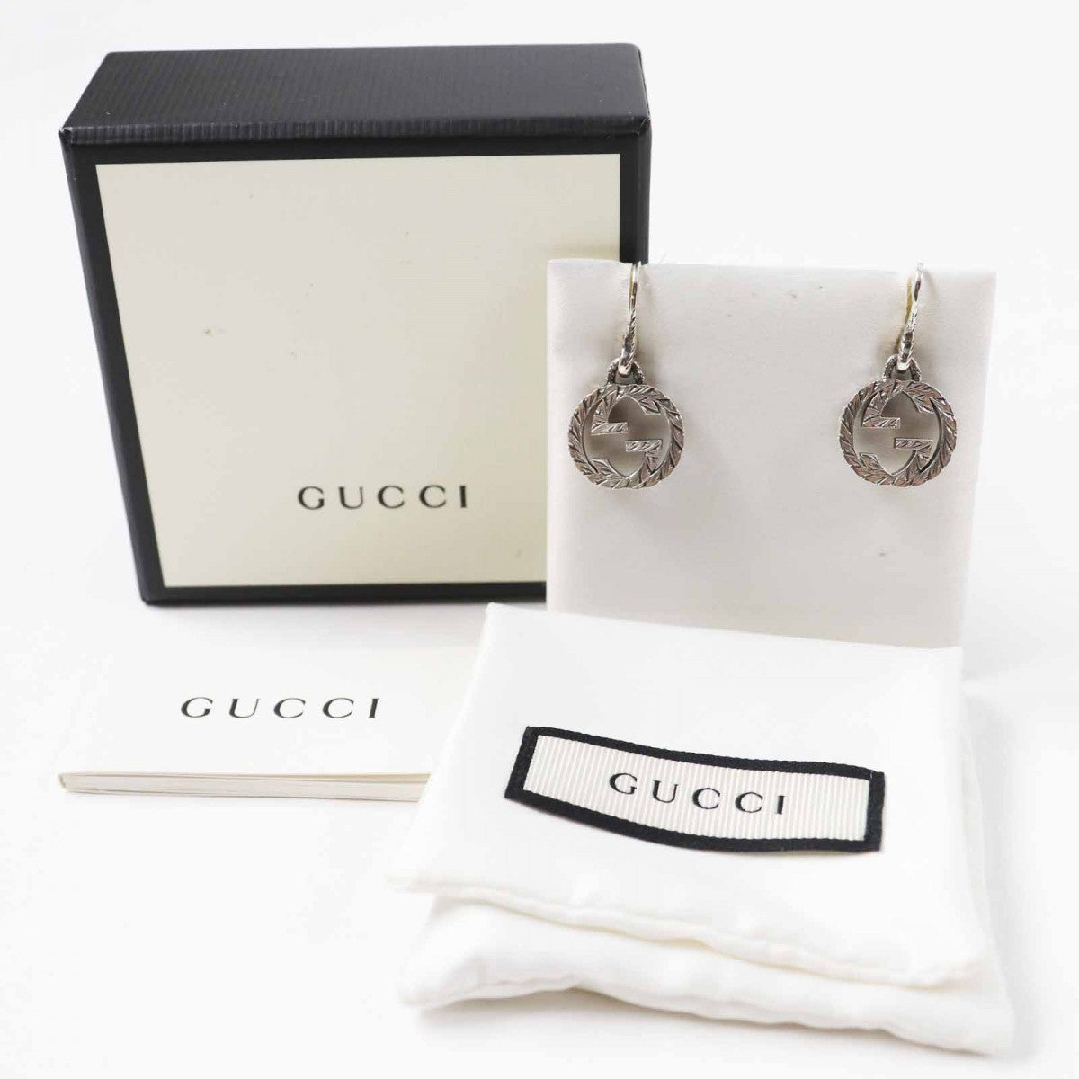 GUCCI Pierce Mainï¿½FSV925 Silver Interlocking G Arabesque Women
