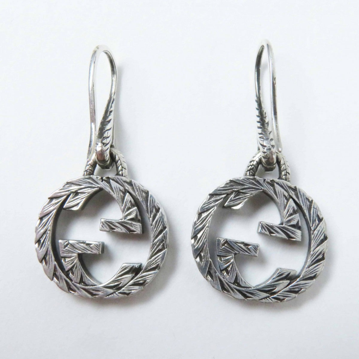 GUCCI Pierce Mainï¿½FSV925 Silver Interlocking G Arabesque Women