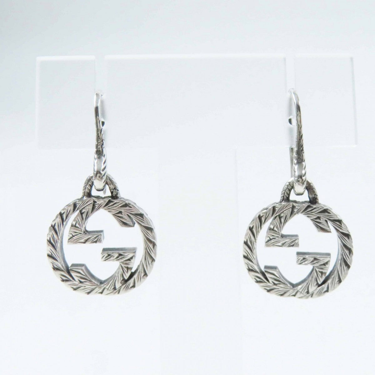 GUCCI Pierce Mainï¿½FSV925 Silver Interlocking G Arabesque Women