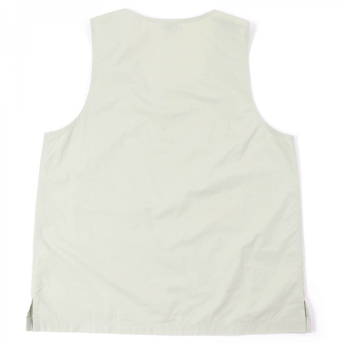 HERMES Cut Main: 100% cotton Green type mens L