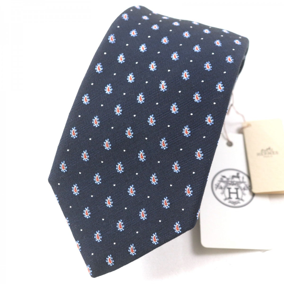 HERMES tie 349289T Main: 63% silk, Main: 37% cotton multicolor mens