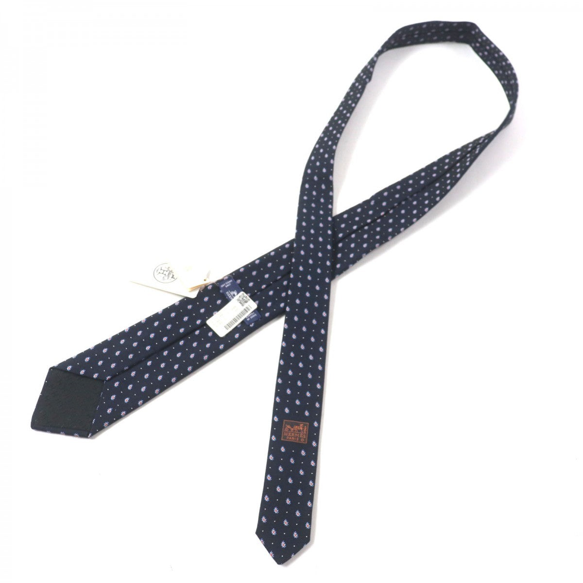 HERMES tie 349289T Main: 63% silk, Main: 37% cotton multicolor mens